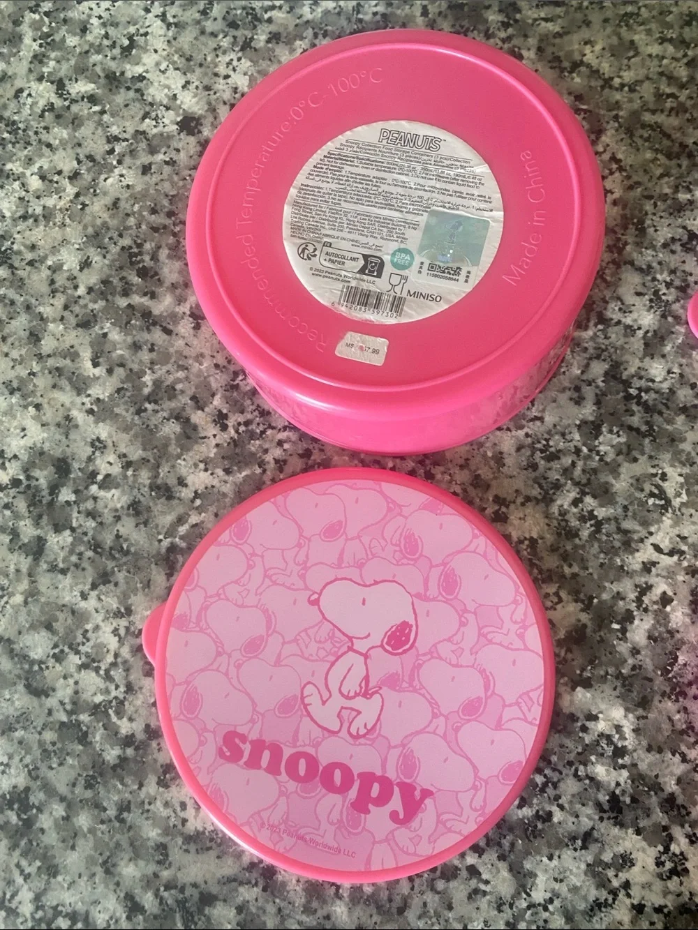 Peanuts Snoopy Snack Containers - 2 Pack